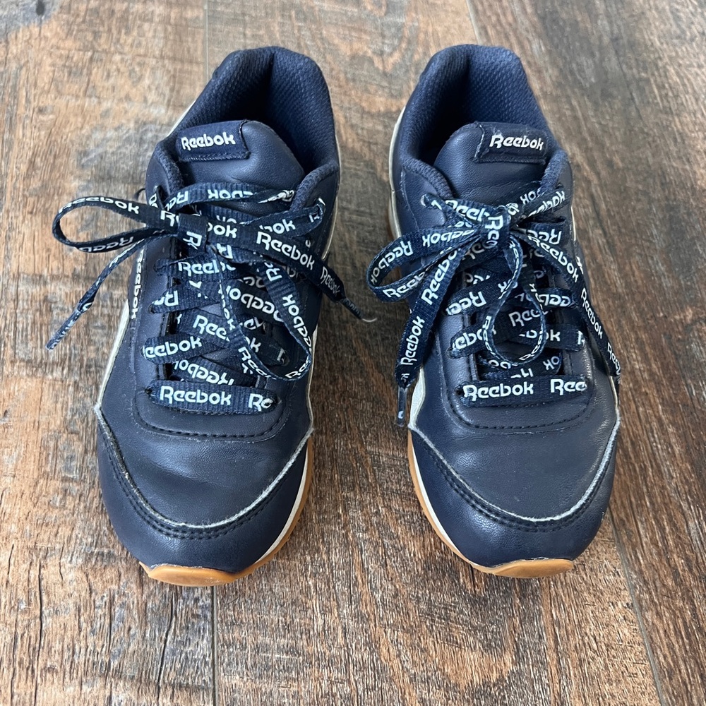 Retro Reebok Dark Blue Athletic Shoes